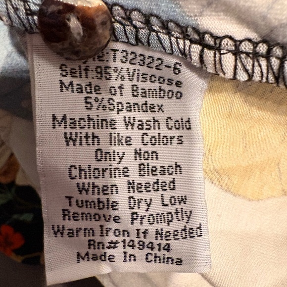 Johnny Was Floral Emma Rose Polo Tunic Dress Size Medium - Picture 11 of 11